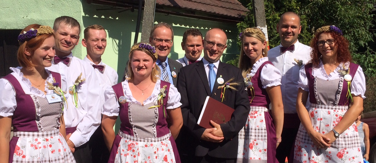 Trachten beim Besuch in Jemielnica