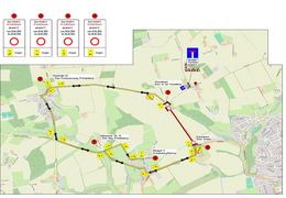 Plan Straßensperrung während Sanierung "Grünenbaum" Plan Sanierung der Straße Grünenbaum