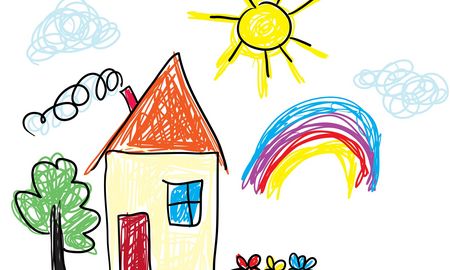 Sweet home - iStock.com/Kalistratova gemaltes Bild eines Hauses