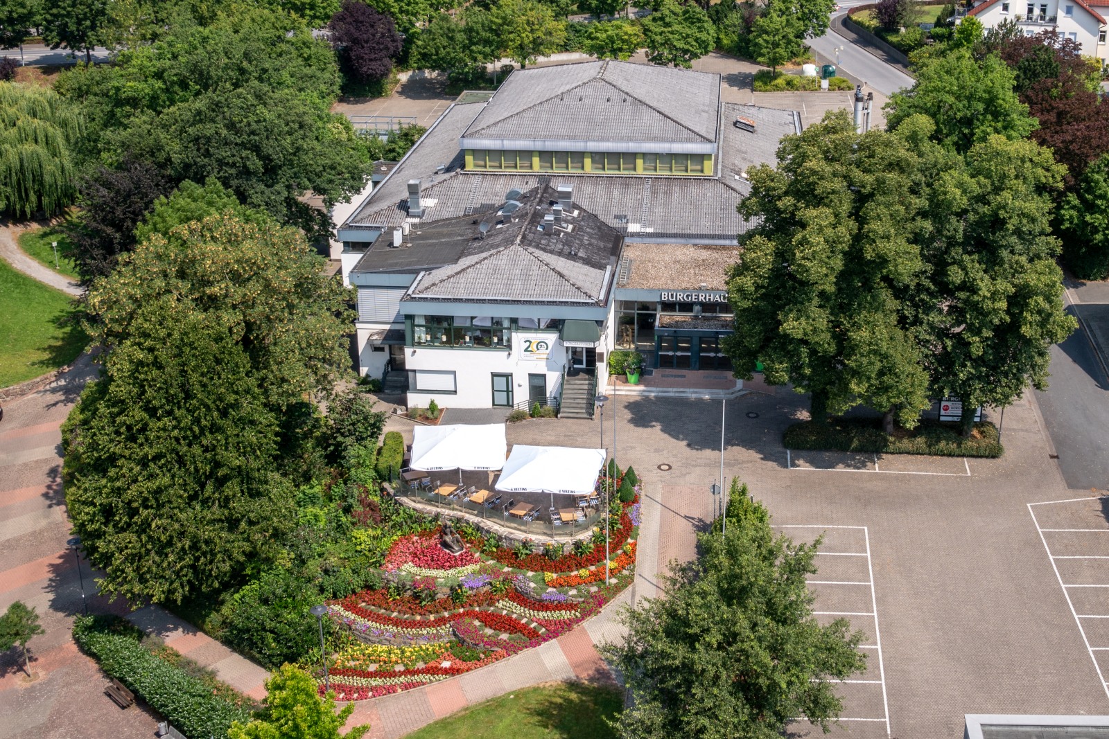 Luftbild des Bürgerhaus Wickede (Ruhr)